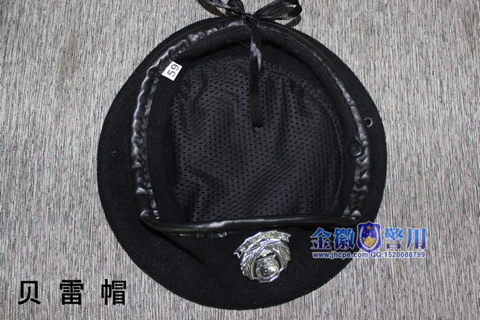 公安特警贝雷帽特警作战贝雷帽维和警察贝雷帽警用斜边帽