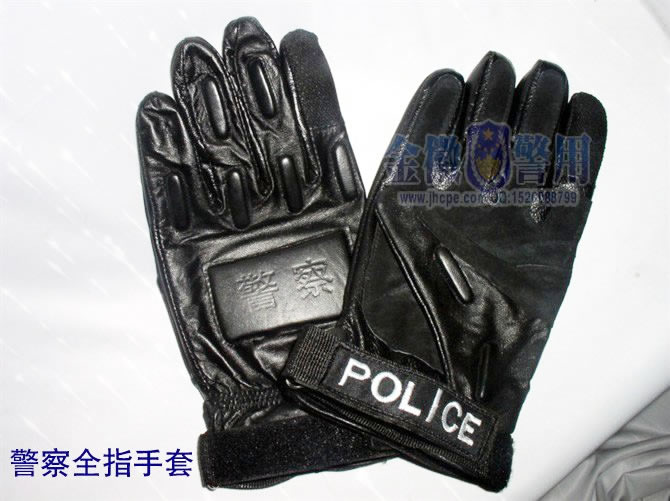 警用真皮战术手套 公安警察羊皮手套 警用半指夏季手套 警用全指战训手套