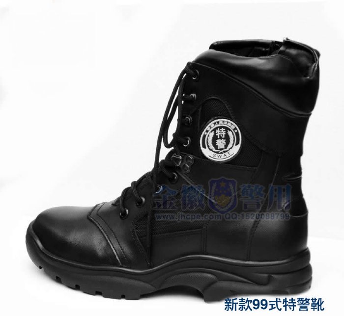 新款99式特警作战靴,公安特警作战靴,swat战术皮靴,正品武装特警鞋
