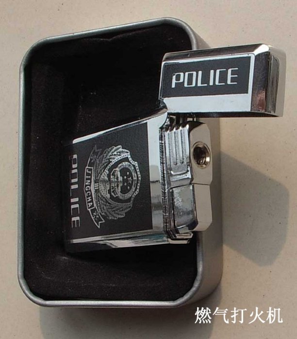 警察防风燃气打火机，警察纪念警徽火机，POLICE火机