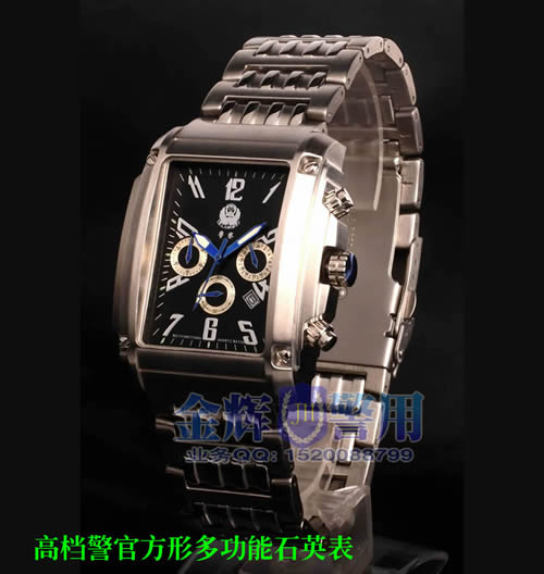 多功能高档中国警用手表 警察石英手表 不锈钢高级警官纪念制式手表 公安手表专卖