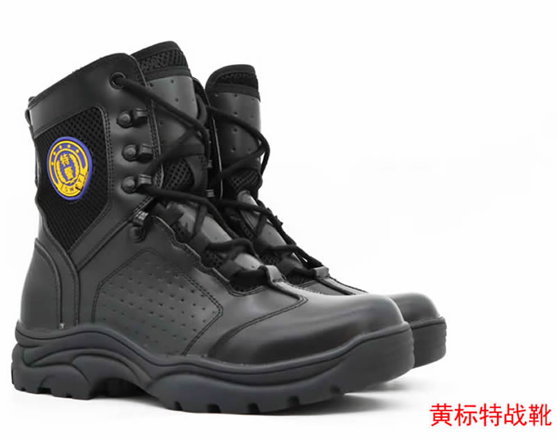 四季特警作战皮靴 夏季特警战靴 公安警察专用战术皮靴 正品99新款特警靴子 